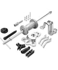 Universal Auto Bearing Hub Puller Slide Hammer Kit For Axle Seal Disassembly Tool Set For Garage Mechanics Fixing Rigs Or Beaters To Restore Wheel Hubs Cars Trucks Fast Using Badass Gear To Get The Job Done Without Calling Pros For High Prices. Metal slide hammer hub puller set with adapters and jaws