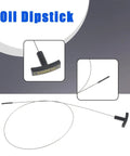 Powerstroke Oil Dipstick For Ford Super Duty 6 0 Diesel Engines 2003 To 2007 F250 F350 F450 F550 Universal Oil Level Indicator Tool Durable Oil Resistant High Temp Ready, showing full dipstick design and black handle with 'engine oil' label.