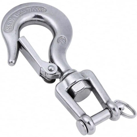 Workhorse 5/16-Inch Stainless Steel Clevis Slip Hook With Safety Latch Heavy Duty Swivel Chain Hook For Rigging Towing Winch ATV UTV Trailer Wrecker Daily Hauling Up To 1500 Pounds
