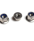 Pack Of 25 M5 X 0.8 DIN 6926 Hex Flange Nylon Insert Lock Nuts, 18-8 Stainless Steel 304 Bright Finish, Thread Size M5, Heavy Duty