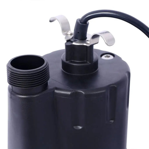 Close-up of Heavy Lift Submersible Sump Pump Built With A Rock Solid Quarter Horsepower Motor And Ten Foot Cord for utility performance.