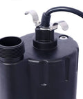 Close-up of Heavy Duty Quarter Hp Submersible Sump Pump With Solid Grip and 10 Ft Power Cord for drainage tasks.
