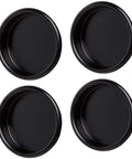 4 Pack Black Closet Door Finger Pulls 2 1/8 Inch Snap In No Nails Needed Easy Install For Pocket Doors Sliding Barn Door Bi-Pass And Cabinet Doors Stamped Steel Circular Pull With Inner Diameter 2.0 Inch Outer Diameter 2 7/16 Inch