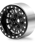 Beadlock Wheel Rims For 1 24 Scale RC Crawlers, 4 Piece Aluminum CNC Machined Black Upgrade For Axial SCX24 Gladiator Deadbolt Bronco C10 JLU, Tough As Nails Aluminum Construction Lightweight Shock Proof