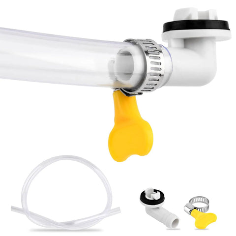 3ft Air Conditioner Drain Hose With Durable Elbow Fitting For Window Units And Mini Splits, No Mess Quick Setup
