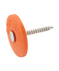 12 Gauge 1 Inch Plastic Cap Roofing Nail With Diamond Point Ring Shank Electrogalvanized Steel For Superior Holding Power