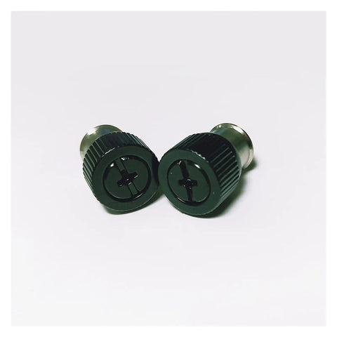 Close-up of Built Tough Carbon Steel Captive Panel Screws M3 Thread Non Loosable Rivet Bolts for cabinetry hardware.