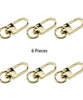 34mm Swivel Lobster Clasp Set For One Handed Operation With Smooth Locking Motion Zinc Alloy Gold Finish Snap Hook Buckles For Crossbody Purses Chains And Key Fobs 6 Pack displayed
