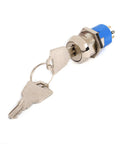 JK215 19MM 12 Volt On Off Electric Stacker Lock Switch Four Disc Key Lock with keys for forklift control panel.