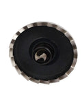 Close-up of the 36mm Hole Saw Kit with 70mm long HSS drill bits, featuring a spring loaded twist design, 6mm shank, 13mm cutting depth.