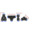 Snapping Pneumatic Push Connectors: 40-Piece 6mm Air Hose Quick Fitting Kit With High Pressure Relief And 360 Degree Rotation For Super Easy Tool Hookup No Leaks, 6mm fittings