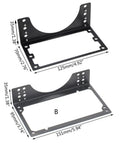Internal DIY SFX Power Supply Mounting Bracket For 12cm And 14cm Fans Metal Support Stand For Custom PC Cooling Upgrades Easy Install Durable Case Fit Strong Secure Mount shown front view with dimensions.
