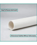 10 Pack Rigid M20 Electrical Conduit Tubes Surface Mount Cable Protection Garage Workshop Diy Fix Ups 32Mm Heavy Duty Protective Sleeves close-up of a rigid white conduit tube.