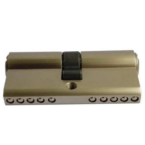 Door lock cylinder with float cam; brass shell, front view for wooden/aluminum doors, 70mm length, 35mm-35mm backset