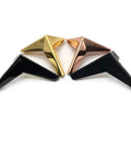 Heavy Iron Sofa Legs Set Of 4 for Couch Bed Ottoman Coffee Table and Cupboard Diamond Triangle Design With Rubber Pad
