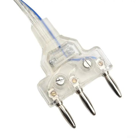 Connector of Pro Fencing Body Cords For Foil And Epee with durable plastic stainless steel construction, clear cable visible