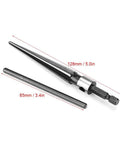 T-handle tapered reamer tool, 3–13 mm range, 1/4-inch hex shank, 45# steel, side view