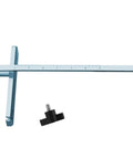 Rip Straight Cuts Like A Boss With This Badass 49-22-1001 Circular Saw Rip Fence Guide Kit shows heavy gauge metal with a black clamp.