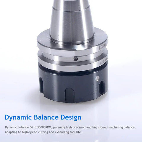 High Speed ISO30 ER32 45L Balance Collet Chuck for CNC Tool Holder G2.5 30000RPM, close-up of dynamic balance design