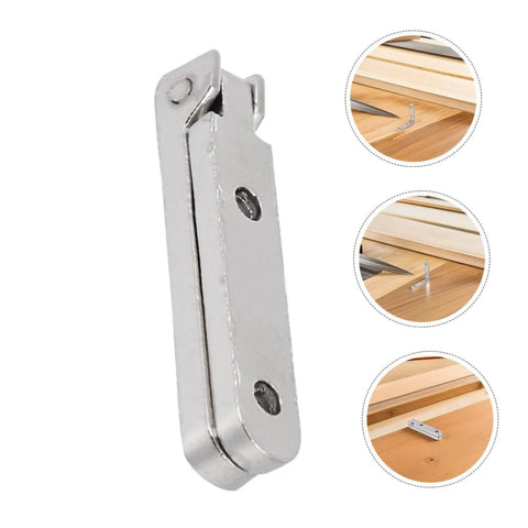 12 Piece Zinc Alloy 90 Degree Miniature Hinges For Jewelry Boxes Cabinets Small Chests And Wooden Cases DIY Crafts Made For Corner Installations And Space Saving Cabinet Hardware shown in use and close-up.