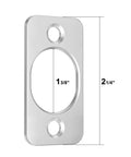 2 Pack Stainless Steel Strike Plate Backplate For Doors Two And One Quarter Inch Round Corner Deadbolt Lock Latch Plate