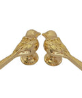 Gold Bird Cabinet Knobs Set Of 2 For Cupboard Doors And Drawers, Vintage Zinc Alloy Handles, Single Hole Pulls For Bedroom, Kitchen, Dresser, Home Decor, Cute Bird Design With Lasting Durability. gold bird cabinet knobs set of 2, 25mm zinc alloy