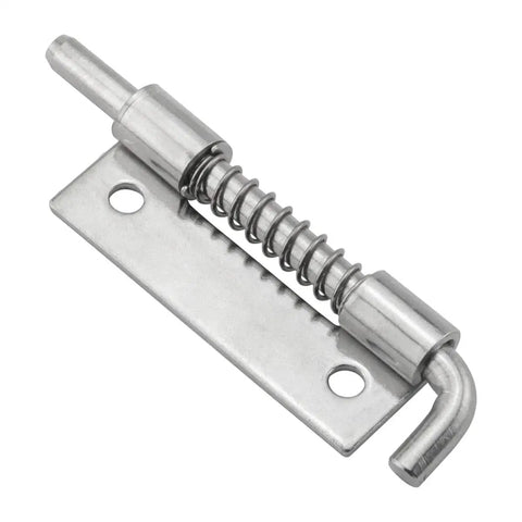 Flat Pin Spring Latch Set 2 Pack 304 Stainless Steel 50x25mm Cabinet Door Hinge Bolt For Upper And Lower Cabinets Rustproof Easy Install Durable Hardware