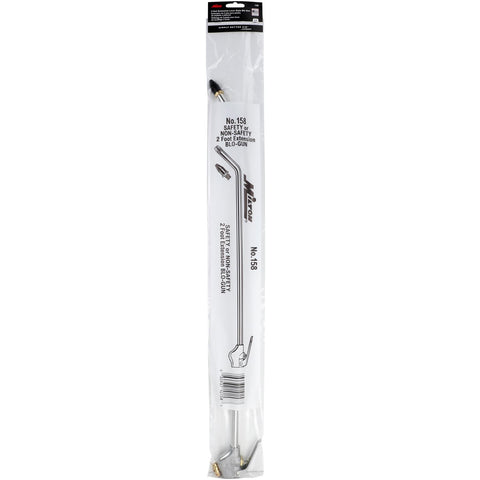Packaged Industrial High Pressure Air Blow Gun With Two Foot Extension Nozzle And Quarter Inch NPT Inlet Pneumatic Blow Gun