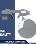 PIT66 TPE dash cover for Toyota Camry 2007–2011 dashboard bezel; gray, two-piece with patch.