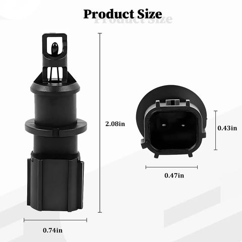 No Sweat High Performance Car Air Intake Charge Temperature Sensor Oem 4606487Ab 4606487Aa with dimensions shown, 2.08in tall.