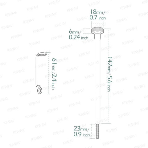Extend Idle Speed Adjustment Screw Featuring Flexible Shaft And Knurled Grip For Harley V Twin Carburetors No Sweat Hand Tune Up dimensions illustration.