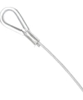 Close-up of Heavy Hitting Trailer Tailgate Lift Assist Replacement Spring Kit cable end, showing durable metal loop and strong wire design.
