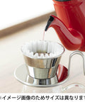 Tsubame WDS185 Stainless Steel Coffee Dripper For 2 To 4 Folks With Wave Filter 185 Made In Japan on glass carafe