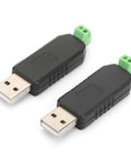 USB to RS485 Converter Adapter 2 Pack Plug and Play Data Transmission Serial Module for Windows 7 8 XP Vista 1200 Meter Range