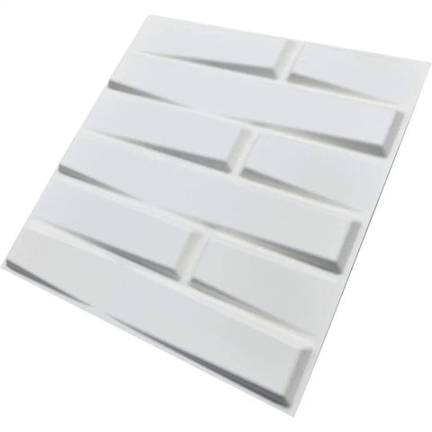 32 Sq Ft Decorative 3D Wall Panels for TV Backdrop Made From Bamboo Plant Fiber, Dope Eco Friendly, Recyclable, Heat Resistant, Safe, Durable, Neutral White Finish, Easy To Paint, Comes In Box