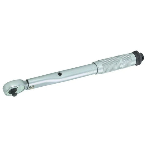 Three Piece Torque Wrench Set With Quarter Inch, Three Eighth Inch, And Half Inch Drives, Click Type Snap Socket, Pro Grade Chrome Finish, Accurate To Within Four Percent, Torque Ranges From 20 To 200 In Lbs, 5 To 80 Ft Lbs, And 10 To 150 Ft Lbs