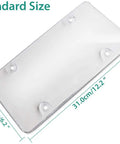 Clear Bubble License Plate Covers 2 Pack Protect Front And Rear With Screws Unbreakable Frame Shields UV Resistant Acrylic