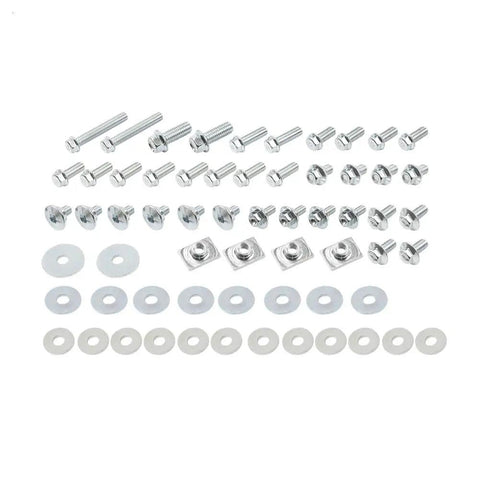 62 Pcs Carbon Steel Fasteners Bolts Washers And Nuts Kit For CR250R 1988 1996 Dirt Bike Replacement Hardware BK5075 Zinc Plated For Durability Wear Resistance And Easy Install, assorted bolts and washers