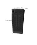 Black anti-slip rubber shim with dimensions for Adjustable Furniture Leveling Shims And No Slip Appliance Stability Pads.