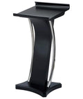 Built Tough Steel Floor Standing Lectern And Mobile Podium Desk With Smooth Roll Casters For Board Meetings School Seminars Church Gatherings No Hassle Assembly, black design