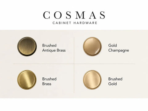 Brushed Antique Brass Cabinet Knob Set 10 Pack One And A Quarter Inch Round Mushroom Style Hardware For Cabinets And Drawers Includes One Inch Mounting Screws Built To Last Metal Drawer Pulls. Finish comparison chart