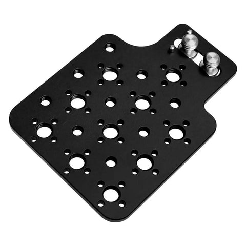 Solid Gold Cheese Plate One Quarter And Three Eighths Inch Threads For Arri Red Camera Side Mounting Bracket, black aluminum