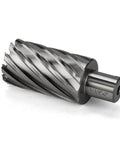 Annular cutter with Weldon shank, 1-3/8 in cutting diameter, 2 in cutting depth, HSS for magnetic drill press