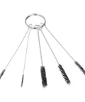 Must Have 5 Piece Tube Brushes Kit Clean Dirty Bottles Straws Mugs And Coffee Machines Fast With Stainless Steel Rod And Nylon Tufted Bristles Fit Small Niche Areas Plus Key Ring Hook Makes It Easy As Pie To Latch On Perfect For Every Home Job. 5-piece tube brush set with stainless steel rod and nylon bristles on key ring