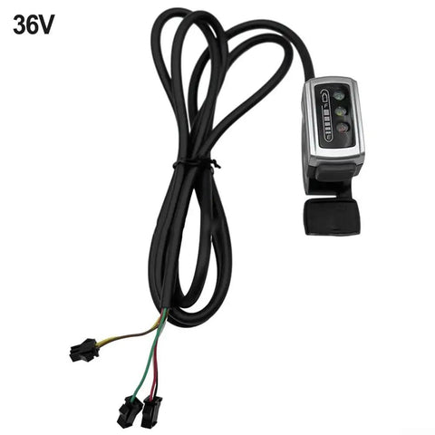 Thumb Throttle For Electric Bikes And Scooters With 7/8 Inch Handlebar, LED Display, Reverse Switch And Red Button, Built For 24V 36V 48V Systems, Durable Replacement Part For Smooth Acceleration And Total Ride Control