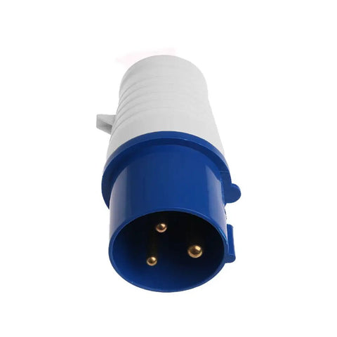 Tough As Nails 32A Industrial Three Pin Plug built for rough job sites, showcasing secure terminal lugs and a durable design.