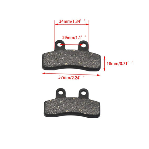 Front Disc Hydraulic Brake Master Cylinder Caliper Assembly With 190mm Rotor And Brake Pads Kit pad dimensions