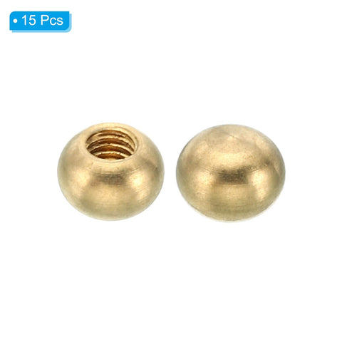M4x0.7 Brass Ball Lamp Finials 15 Pack Cap Nuts Knobs For Furniture Lighting And DIY Builds 7.5mm Diameter Easy Install