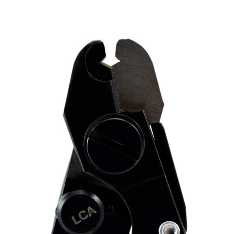 Close-up of Fiber Optic Wire Stripper Pro Grade For Technicians And Electricians, V Shaped Opening, Safe Cable Prep Without Scratching