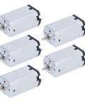 Five Piece DC Motors 3V To 6V F180 Style Mini Hobby Motors 3000 To 10000 RPM For RC Boats Planes Cars DIY Projects And Science